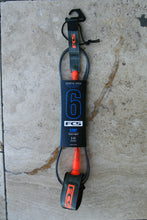 Load image into Gallery viewer, FCS Essential Competition Leash Charcoal/ Blood Orange