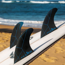 Load image into Gallery viewer, FCS II Kolohe Andino PC Tri Fins Black and Blue
