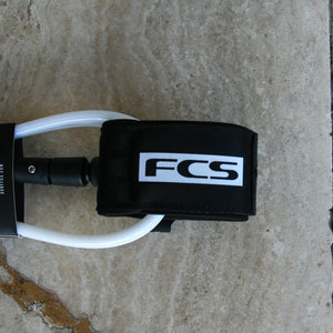 FCS Essential Regular Leash White/ Black
