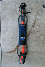 Load image into Gallery viewer, FCS Essential Competition Leash Charcoal/ Blood Orange
